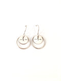 Boucles d'oreilles AUT20-05 en argent à motif poinçonné - Christine Mercier atelier-boutique
